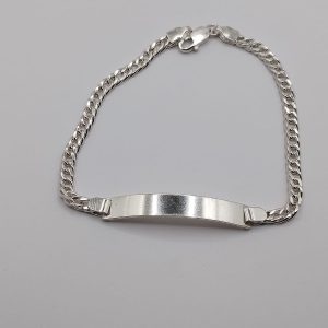 Esclava con estilo barbado doble personalizable para dama o caballero