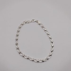 Pulsera de eslabones de corazón