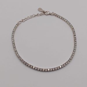 Pulseras con diamantes blancos de cadena