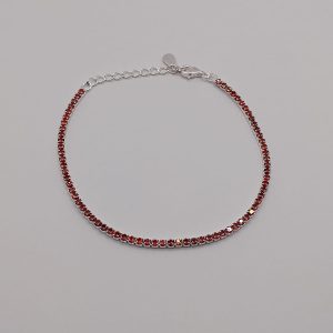 Pulsera con rubíes sintéticos