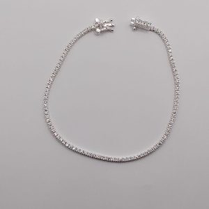 Brazalete con diamantes blancos sintéticos